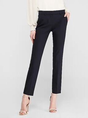 Express Columnist Ankle Mid Rise Black Pants